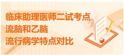 流脑和乙脑流行病学特点对比 2023临床助理医师二试考点每日加油